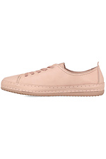 Stitched pink leather sneakers for summer Las Espadrillas 4101589 photo №2
