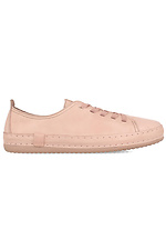 Stitched pink leather sneakers for summer Las Espadrillas 4101589 photo №3