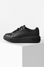 Black Leather Platform Sneakers  4205589 photo №1
