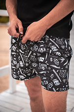 Принтовані пляжні шорти для плавання з плащової тканини Custom Wear 8025589 фото №1