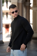 Чоловічий джемпер в'язаний бавовняний гольф Basic Jumper чорний Teamv 8034589 фото №3