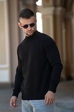 Чоловічий джемпер в'язаний бавовняний гольф Basic Jumper чорний Teamv 8034589 фото №6