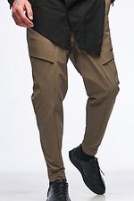 Cargo pants made of stretch nylon "SM-2421", khaki TUR WEAR 8037589 photo №1