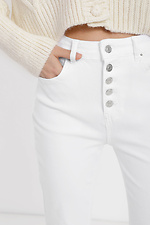 Białe dżinsy damskie Batal z wysokim stanem  4014590 zdjęcie №4