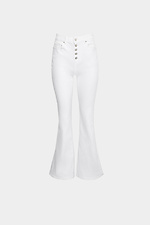 Białe dżinsy damskie Batal z wysokim stanem  4014590 zdjęcie №5