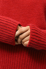 Women's red jumper  4038590 photo №4