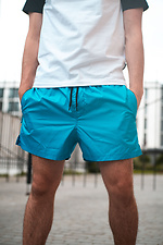 Blue swim shorts made of raincoat fabric Custom Wear 8025590 photo №2