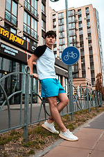 Blue swim shorts made of raincoat fabric Custom Wear 8025590 photo №4