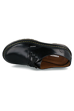 Чорні осінні туфлі з натуральної шкіри Forester 4101591 фото №4