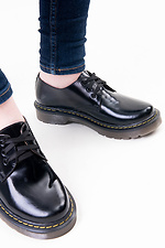 Black autumn shoes made of genuine leather Forester 4101591 photo №8