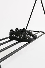 Black Leather Platform Sneakers  4205591 photo №5