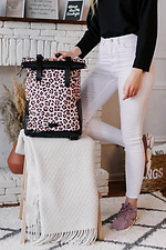 Молодежный рюкзак ролл-топ в леопардовый принт с карманом для ноутбука SGEMPIRE 8015591 фото №3