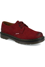 Красные осенние туфли из нубука Forester 4101592 фото №1