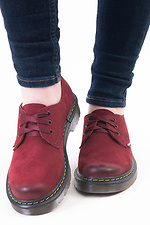 Czerwone jesienne buty z nubuku Forester 4101592 zdjęcie №7