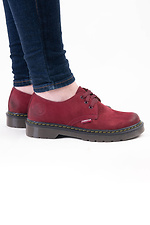 Красные осенние туфли из нубука Forester 4101592 фото №8