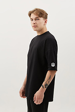 Patriotisches T-Shirt aus Baumwolle LUXURY übergroß schwarz GEN 9000592 Foto №2