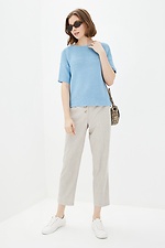 Blue knitted jumper with short sleeves  4037593 photo №2