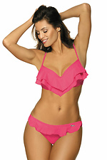 Bright two-piece swimsuit with flounces on a push-up bra and panties Marko 4023594 photo №3