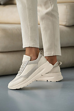 Women's light sneakers made of genuine leather for every day  8019594 photo №2