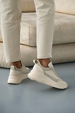 Women's light sneakers made of genuine leather for every day  8019594 photo №4
