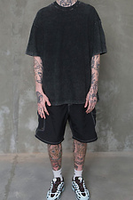 Men's Washed Oversized T-Shirt Washed Black Without 8049594 photo №1