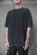 Men's Washed Oversized T-Shirt Washed Black Without 8049594 photo №2