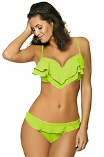 Bright two-piece swimsuit with ruffles on a push-up bra and panties leggings Marko 4023595 photo №3