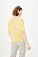 Yellow knit short sleeve jumper  4037595 photo №3