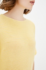 Yellow knit short sleeve jumper  4037595 photo №4