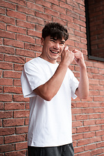 Weißes Oversize-T-Shirt aus Baumwolle Custom Wear 8025595 Foto №6