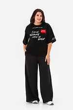 Schwarzes Damen-T-Shirt „I love Kyiv“ Garne 9001595 Foto №3