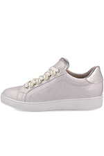 Summer light sneakers made of genuine leather with glitter and pearls Las Espadrillas 4101596 photo №4