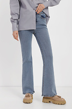 Ausgestellte Batal-Jeans mit hoher Taille für Damen  4014597 Foto №1