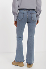 Ausgestellte Batal-Jeans mit hoher Taille für Damen  4014597 Foto №3