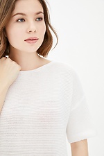 Weißer Strickpullover mit kurzen Ärmeln Sewel 4037597 Foto №4