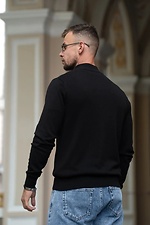Чоловічий джемпер на блискавці з бавовни Zip Jumper чорний Teamv 8034597 фото №8