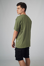 Khakifarbenes, übergroßes T-Shirt aus Baumwolle Custom Wear 8025598 Foto №2