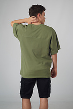 Khakifarbenes, übergroßes T-Shirt aus Baumwolle Custom Wear 8025598 Foto №3