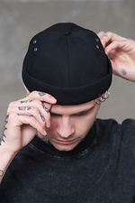 Herren Docker Cap mit Ringen Monarch Schwarz Without 8049598 Foto №2