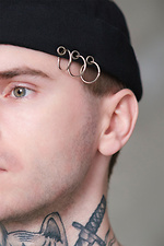 Herren Docker Cap mit Ringen Monarch Schwarz Without 8049598 Foto №4