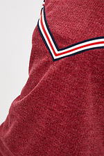 Трикотажная кофта SLAVA со спущенной линией плеча и цветной тасьмой Garne 3039599 фото №5