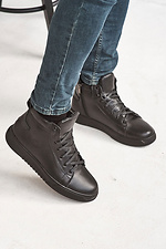 Warm winter men's sneakers made of genuine leather  8019599 photo №3