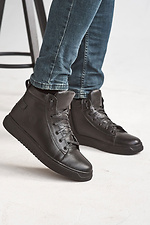 Warm winter men's sneakers made of genuine leather  8019599 photo №4