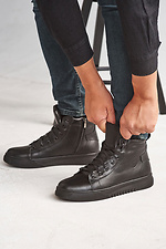 Warm winter men's sneakers made of genuine leather  8019599 photo №6