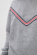 Sweter z dzianiny z obniżonymi ramionami i kolorową taśmą Garne 3039600 zdjęcie №5