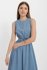 Long denim sundress with a fluffy skirt  4014600 photo №2