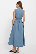 Long denim sundress with a fluffy skirt  4014600 photo №3