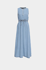 Long denim sundress with a fluffy skirt  4014600 photo №5
