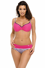 One-piece swimsuit with push-up bra and striped Brazilian panties Marko 4023600 photo №2