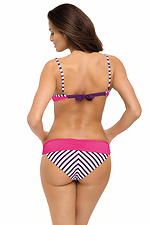 One-piece swimsuit with push-up bra and striped Brazilian panties Marko 4023600 photo №3